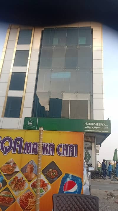 Office available for rent dha Phase 6 main key ittehad most prime location three side corner building