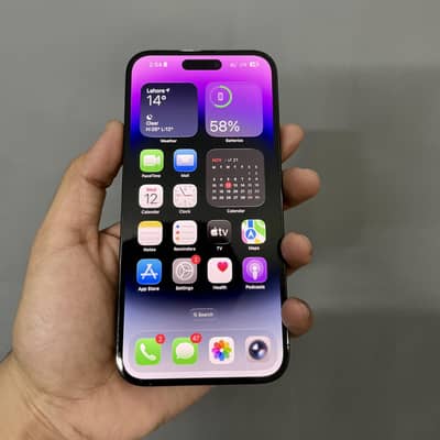 iPhone 14 Pro Max 128GB PTA Approved – Space Black – 10/10 Condition