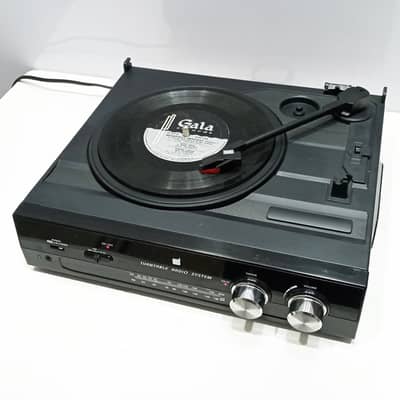 1980s D Smith T-186 Record Player/Turntable System with AM/FM Radio