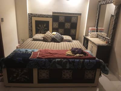 Full Bedroom Set | Bed + Side Tables + Dressing Table – Carefully Used