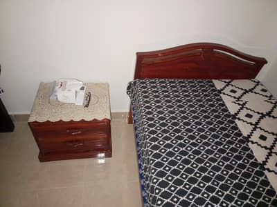 TALI WOOD BED & Bed side table AVAILABLE WITH ORTHO MATTRESS