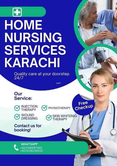 Home Nursing and Skin whitening services at your doorstep.