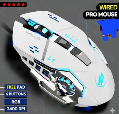 Pro wired gaming mouse RGB with 3200dpi