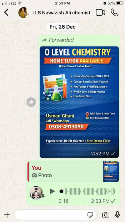 O/A level Home tution