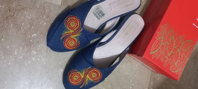 Metro Mules/ Loafers/ Winter slippers embroidered