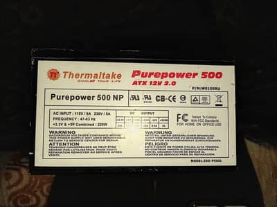 Thermaltake Purepower 500W ATX 12V 2.0 Power Supply – For Sale
