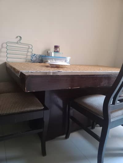 wooden dining table