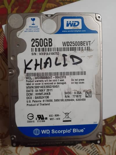 WD 250GB HDD for Sale