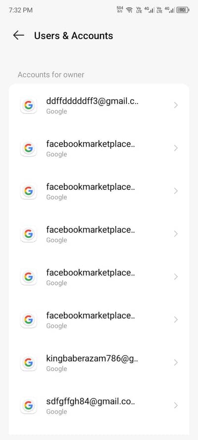 g mails Facebook market place