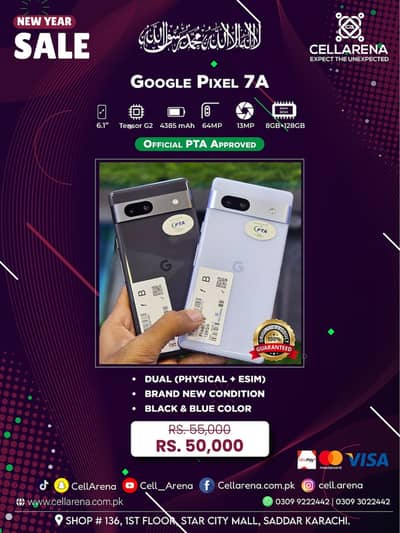 New Year Sale GOOGLE PIXEL 7 & PIXEL 7A OFFICIAL PTA - CELLARENA