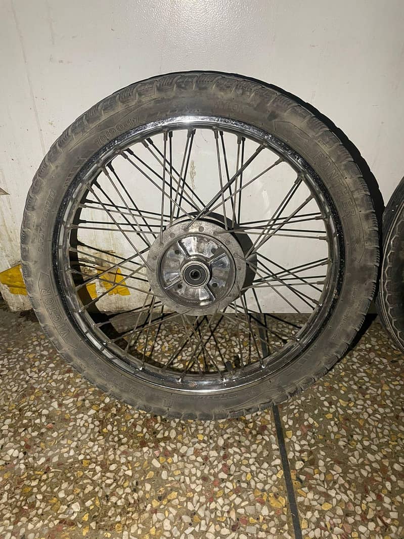 Honda 70 front & back wheel complete set - Tyres & Tubes - 1109009156