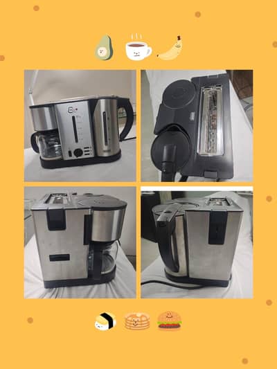 Three in one electric kettle plus toaster