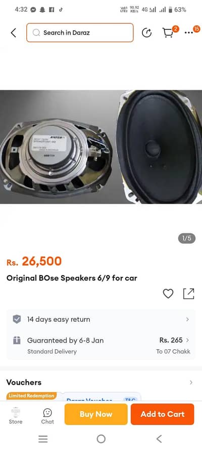 BOSE ORGNAL 6/9 SIZE CAR SAPEKR  FULL BASS FULL