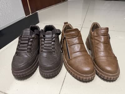 Coffee brown and brown sneakers fro sale very very slighlty used
