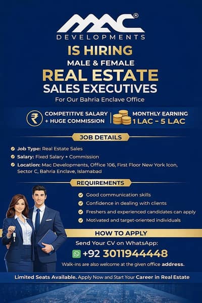 Real Estate Sales Executive (High Commission)