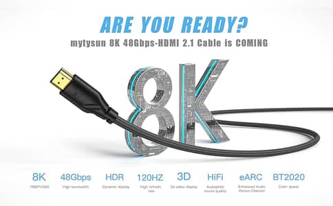 HDMI to Mini,Micro,DisplayPort, Vga,Mini USB,Fiber Optic HDMI 8K Cable