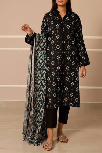 Ladies Lawn 3 Piece Suit – Printed (28 Colors Available