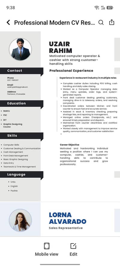 Experienced Cashier | Social Media Manager | System Operator