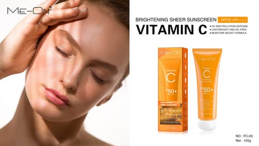 Me-On Vitamin C Sunscreen SPF 50 | Brightening Sheer UV Protection for