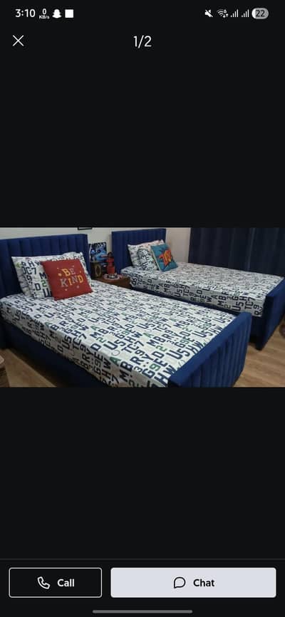 2 Single Beds With Matresses