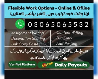 Assignments jobs / logo design / data entry jobs