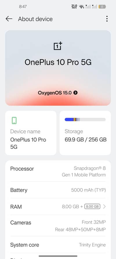 One plus 10pro Minor back brake and pannel ma lines hain baqi chalna o