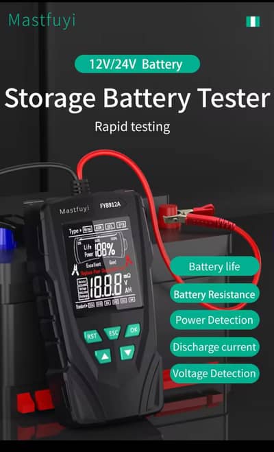 Car Battery Tester 12V 24V Car Motorcycle Truck Battery Mon