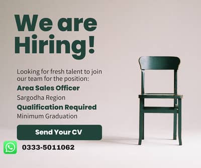 Sales Officer Required For home appliances company|Sargodha Region