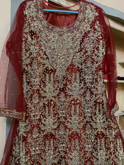 Red colour bridal maxi