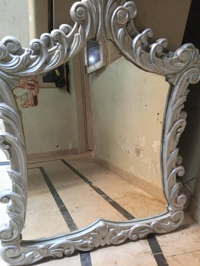 2 mirror with wooden