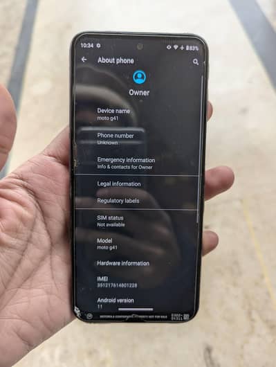Motorola G41 exchange also possible