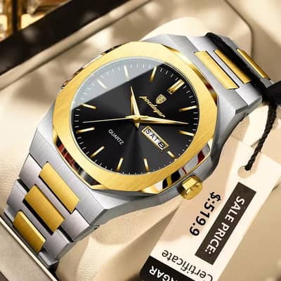 This watch is a POEDAGAR quartz wristwatch,