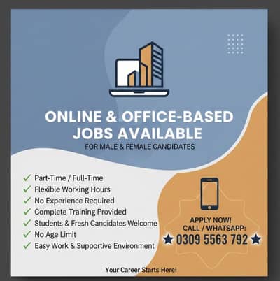 Part Time And Full Time Work Available For Male And Females