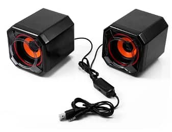 A8 Portable USB2.0 Double Bass Speaker For Laptop, Computer Adjustable