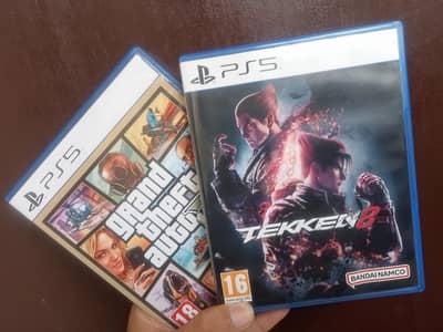 Tekken 8 , GTA 5 (ps5 disks)