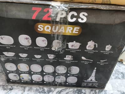 New 72 ps  marble  dinner set