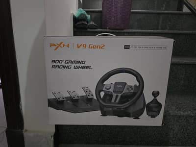 PXN V9 Gen2 900° gaming racing wheel - New - 1 day used.