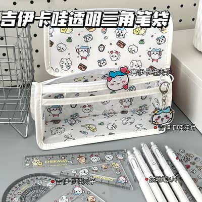 Jiyika wow pencil case ins transparent high-value