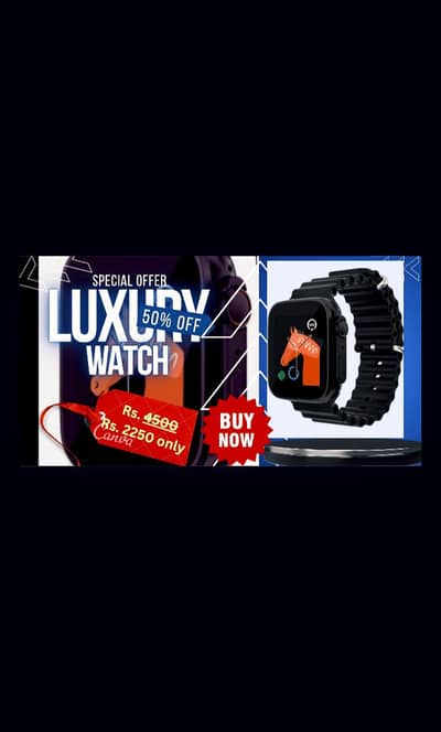 Smart watch available in 2 colours with box NEW YEAR SALE 50% OFF Buy