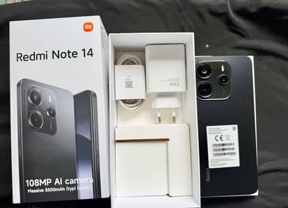 Redmi note 14 108mp camera 8+4gb/128gb memory Pta approved