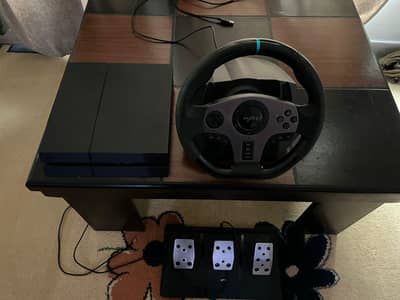 Ps4 and Steering wheel  Gaming setup