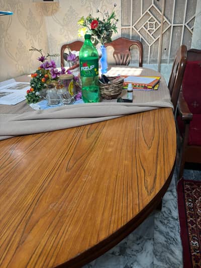 Pure Shisham wood dining table with 8 chair