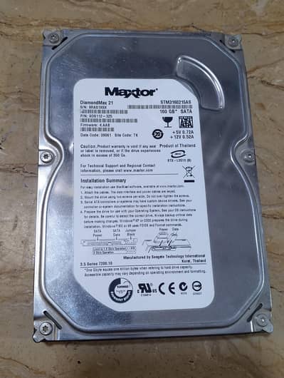 Maxtor 160GB SATA Hard Disk – Perfect Working