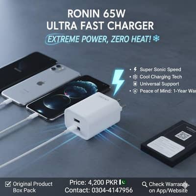 Charger 65W max Output Ronin company