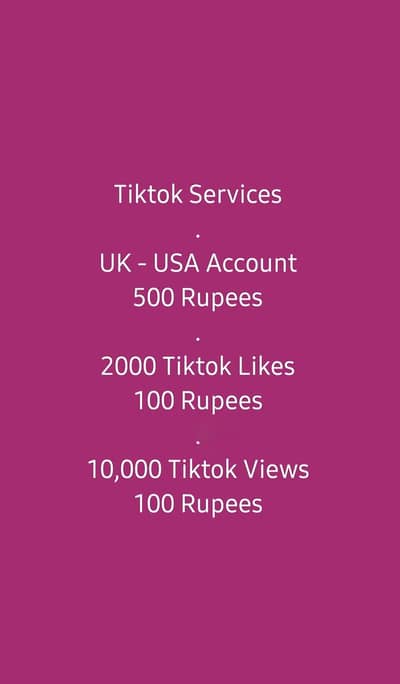 Tiktok Services