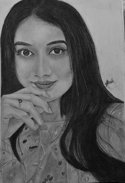 Handmade realistic sketches | customise photo pencil portrail