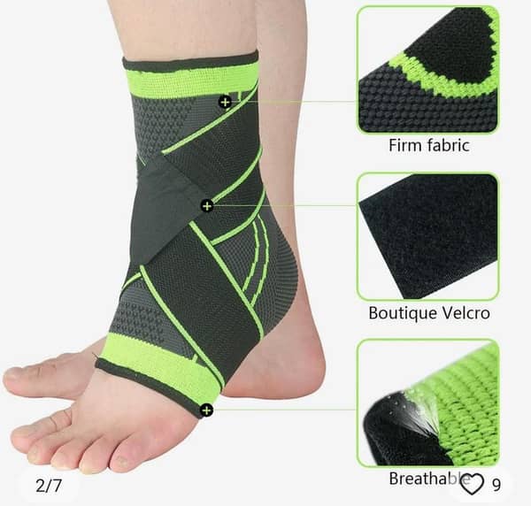 Breathable Ankle Brace, Ankle Support Sleeve with Compression Ankle Wrap for Plantar Fasciitis, Ankle Sprain, Ankle Swelling, Joint Pain, Fits All for Women Men