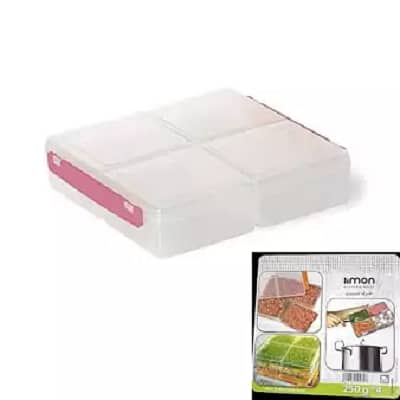 4 Partition Transparent Boxes Food containers