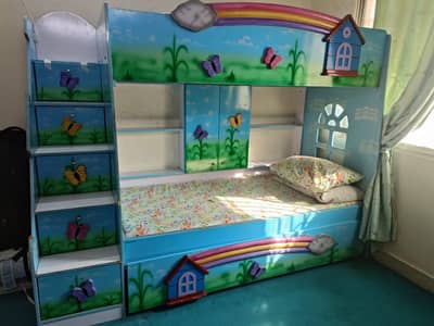 Bunk bed | triple bed | kids bed | Bunker bed | wooden bed | Furniture
