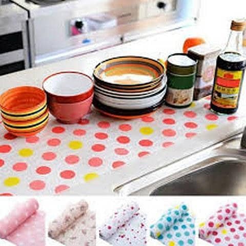 Cupboard PET Anti-Bacterial and waterproof sheets (Pack of 2 rolls) Random Design